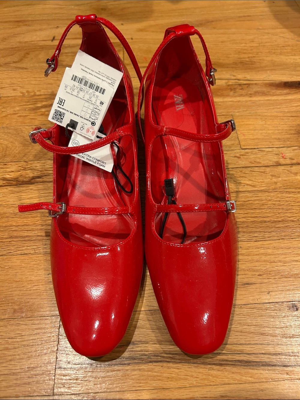 Red Mary Jane Heel with Ankle Strap - Women